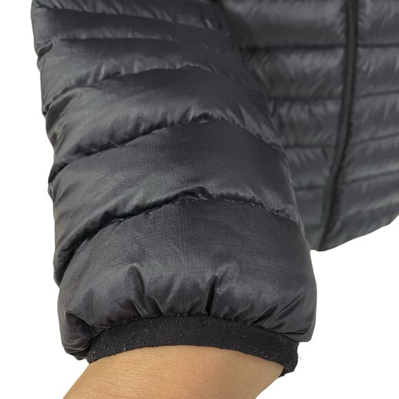 ROOTS Packable Black Down Hooded Puffer Jacket Size S - Picture 5 of 10